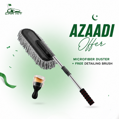 🇵🇰 Azadi Bundle ✨ Buy 1 Get 1 Free - Buy 1 CarKit Car Duster and Get 1 CarKit Interior Cleaning Brush Free