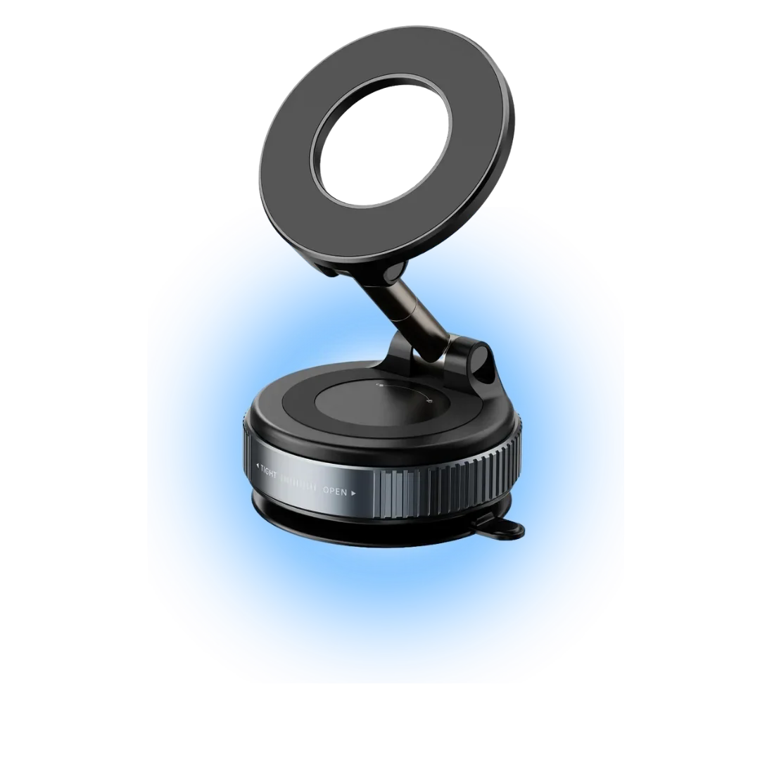 Magnetic 360° Car Phone Holder with Strong Suction Base
